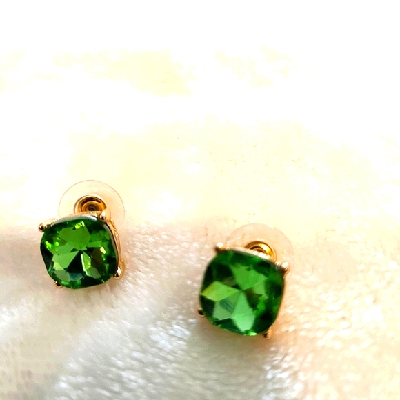 Kirks Folly GreenCrystal Earrings - Picture 2 of 8